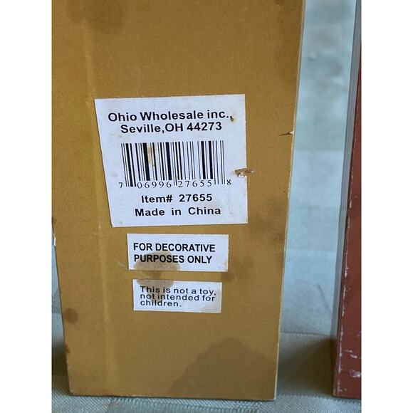 Set of 3 Small Fake Boxes of Old Fashioned Animal Remedies Wood block paper wrap - Picture 7 of 10